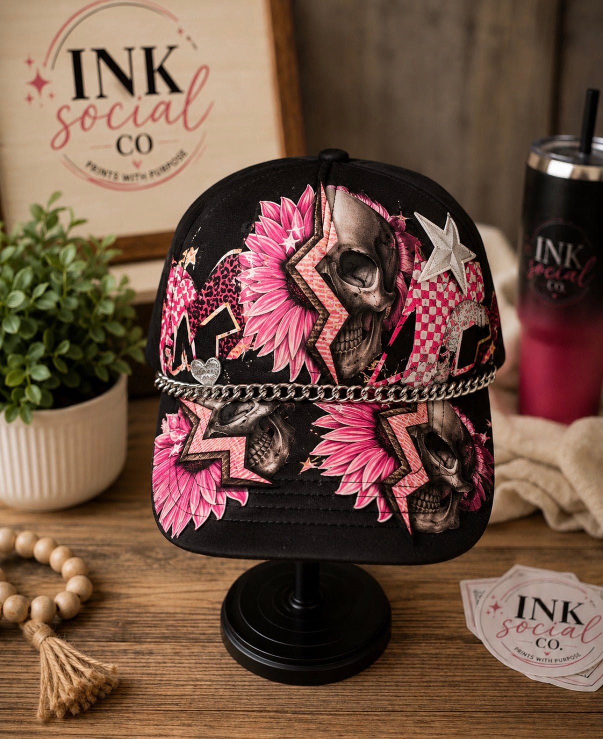Wild Bloom Skull Hat