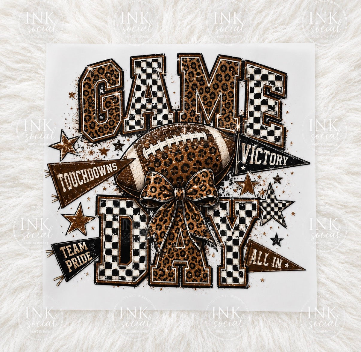 Game Day Football Bow DTF Transfer