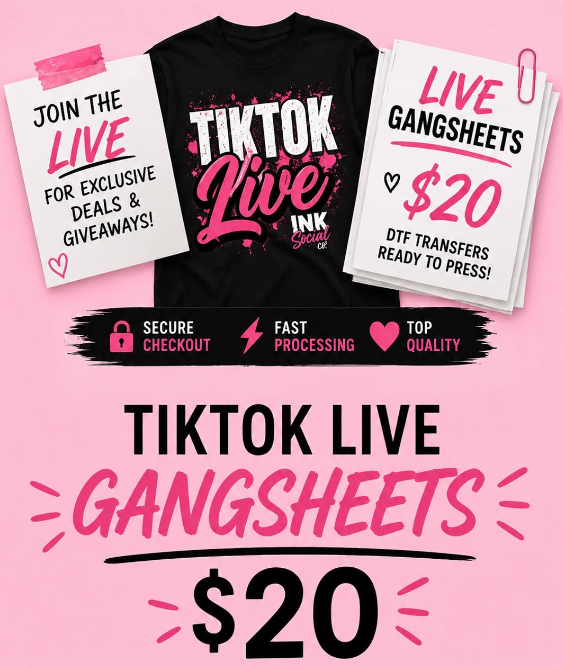 TikTok live gang sheet