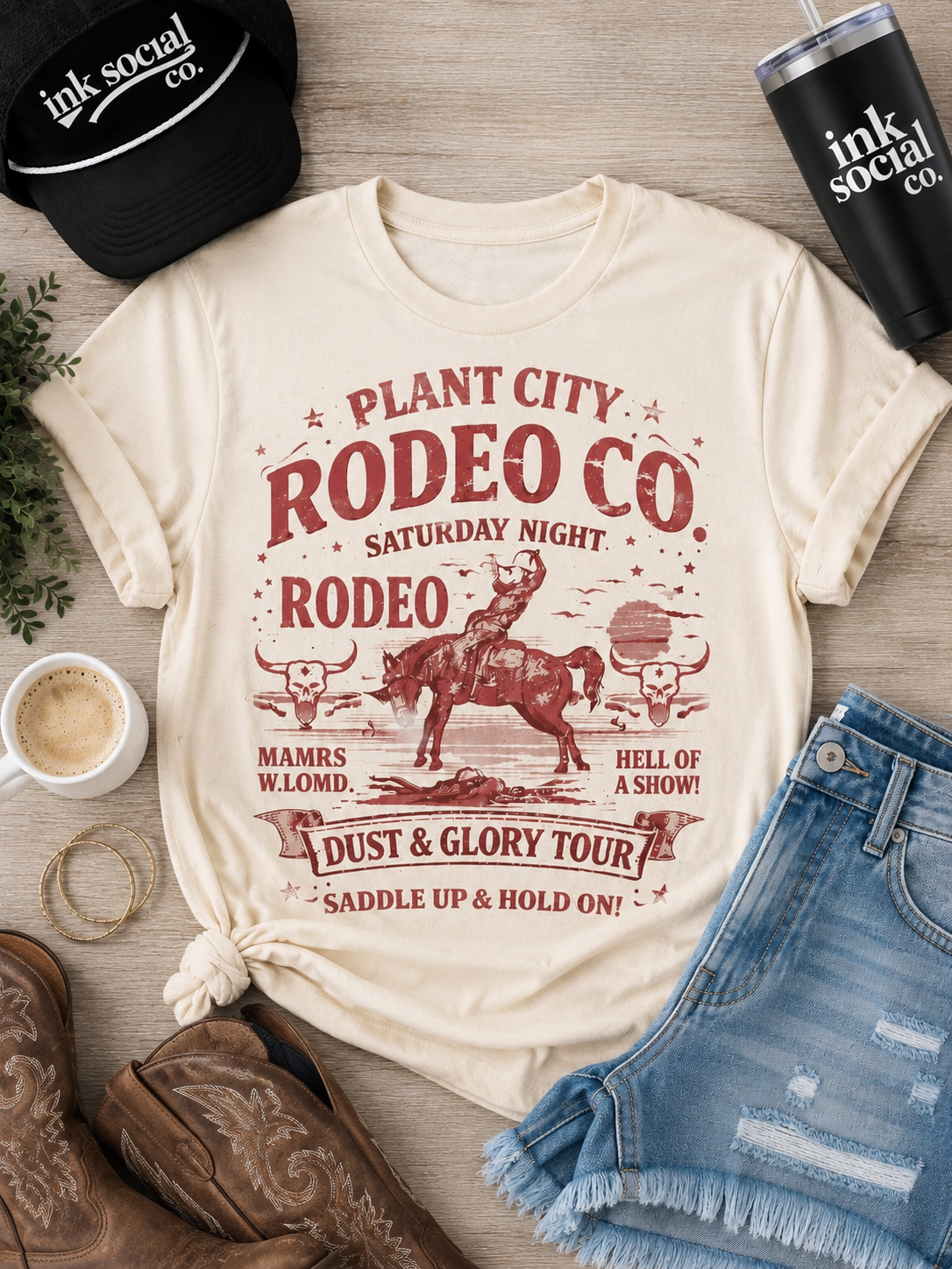 Plant City Rodeo Co. Graphic Tee | Western Cowgirl Shirt | Country Rodeo T-Shirt