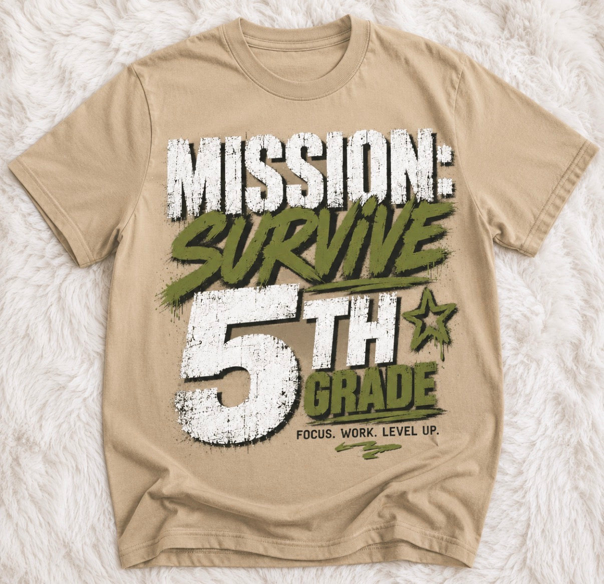ssion: Survive 5th Grade Graphic Tee | Boys Back to School Shirt | First Day of 5th Grade