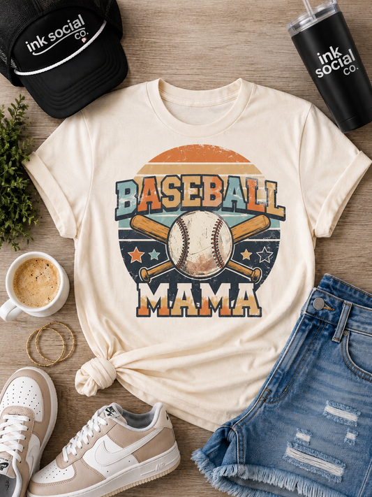 Vintage Baseball Mama Shirt | Baseball Mom Graphic Tee | Game Day Shirt