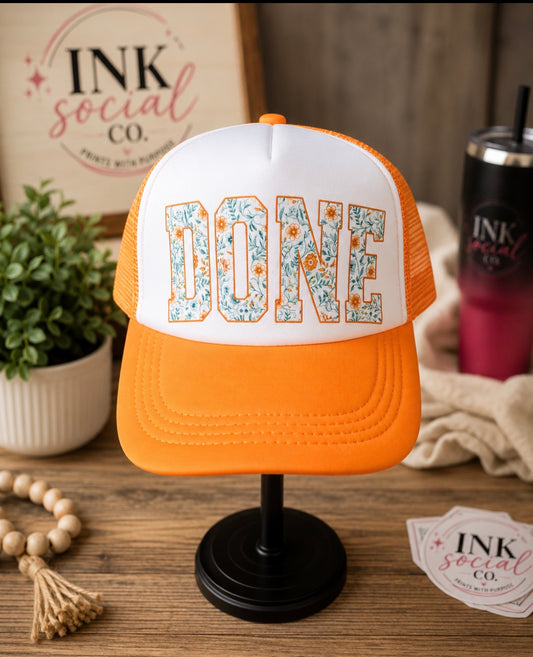 Done Floral Trucker Hat