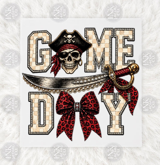 Game Day Pirate Bow DTF Transfer